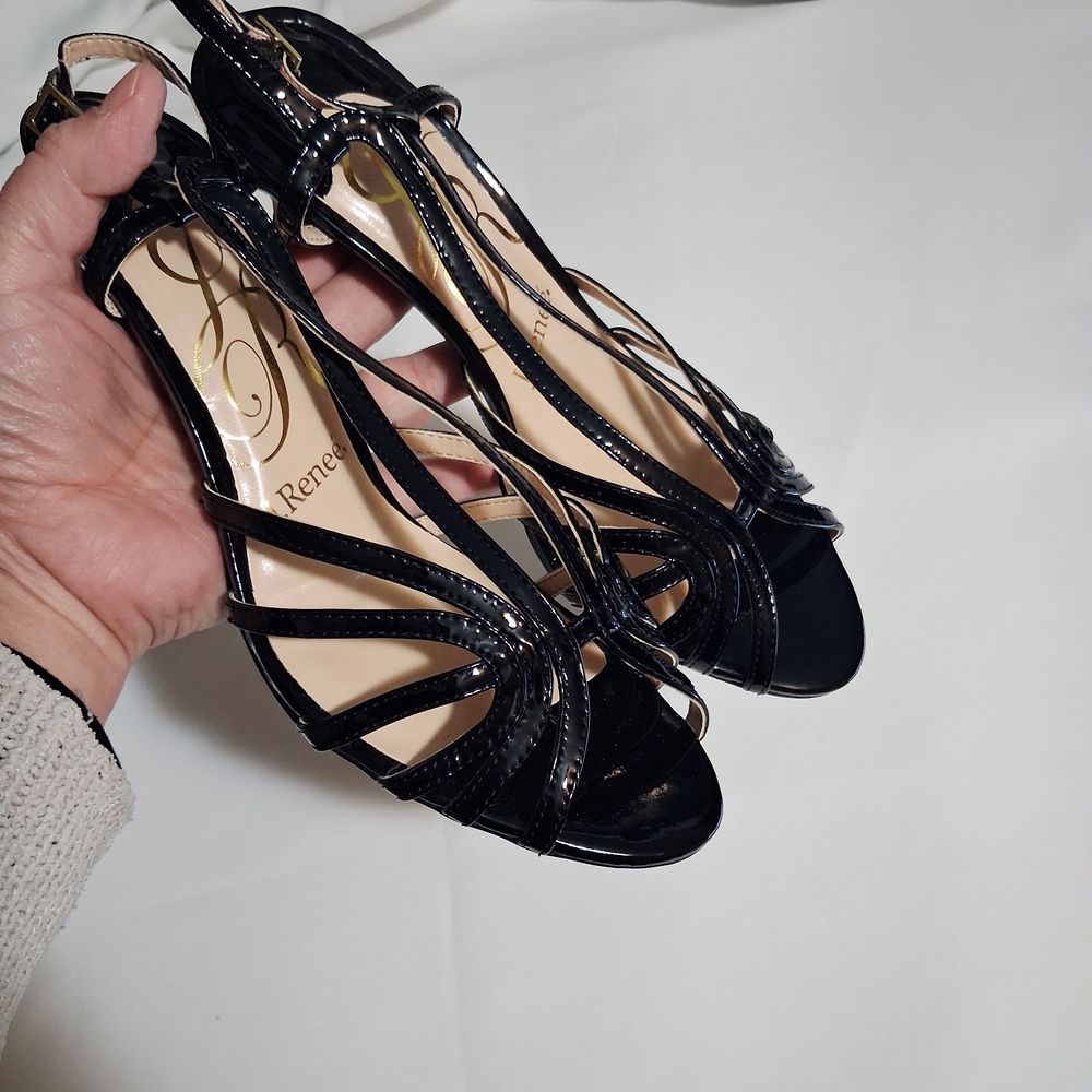 J.Renee Black Strappy Heels Size 8 NWOT - Picture 12 of 12